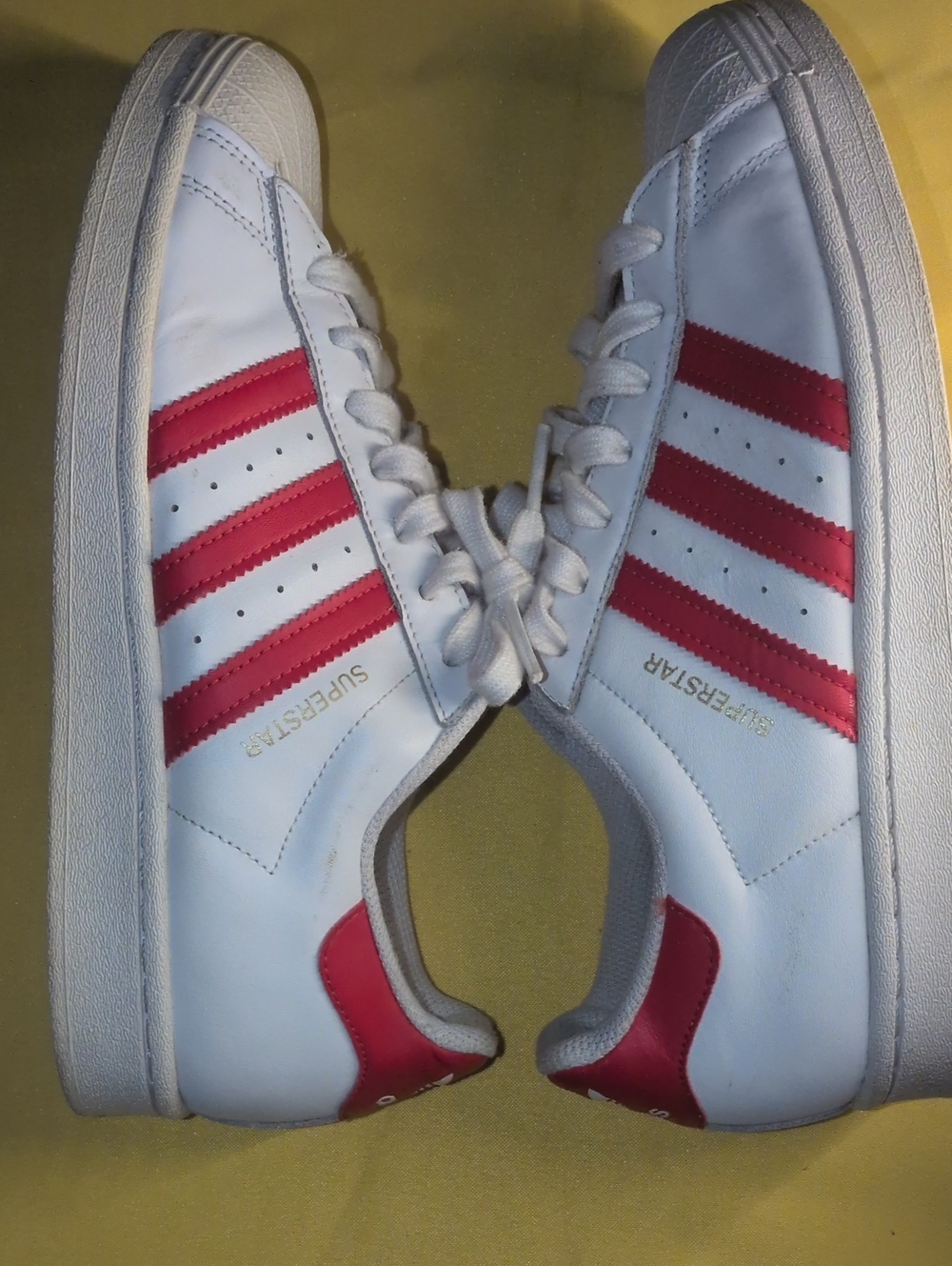 adidas White Sneakers with Red Stripes - Superstar Inspired